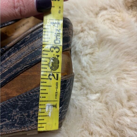 Bed Stu Joann Wood Wedge Distressed in Black size 7.5 - Picture 6 of 12